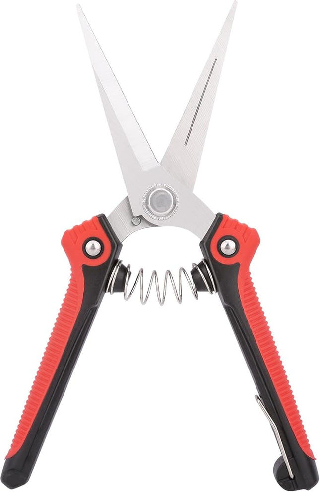 Housolution Pruning Shears Father's Day Gifts, Heavy Duty Stainless Steel Ultra Sharp Multi-purpose Hand Pruner Scissors for Garden Harvesting Fruits Vegetables, Trimming Pklants Flowers, Black & Red