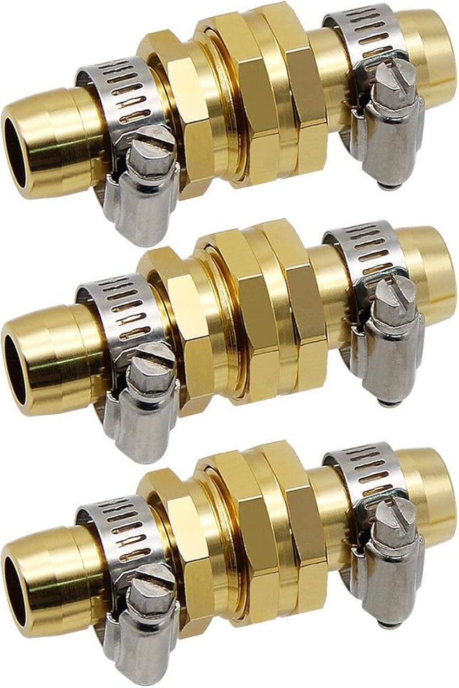 Garden Hose Repair Connector with Clamps, Male and Female Garden Hose Fitting, 3 Set