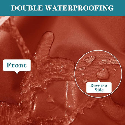 Chaise Lounge Cushion for Outdoor Furniture, Waterproof Fade and Tear Resistant Lounge Deck Chair Cushions for Patio Lawn Pool Resort Hotel, 80x26x3 Inch, Rust