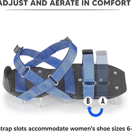 Envy Green Lawn Aerator Shoes – Ready-to-Use, Pre-Assembled – One-Size-Fits-All Gardening Shoes – Lawn Aerator with X-Strap – Lawn Aerator Spike Shoes for Lawn and Yard – Premium Tools by EnvyGreen